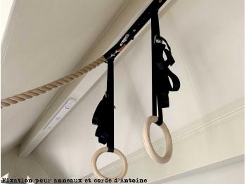Fixation pour anneaux et corde à grimper d'Antoine - LEVEL addict