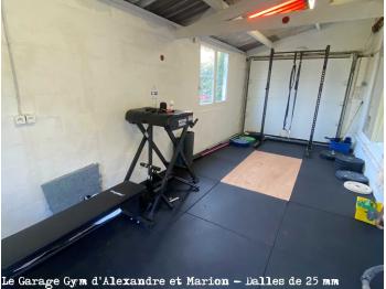 Le Garage Gym d'Alexandre et Marion - Dalles de 25 mm