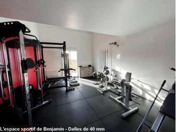 Espace sportif de Benjamin - Dalles de sol en caoutchouc 40 mm - LEVEL addict