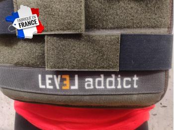 Nouveau gilet LEVEL addict - l'ECOVEST - plus économique mais toujours Made In France - gros plan sur les scratchs