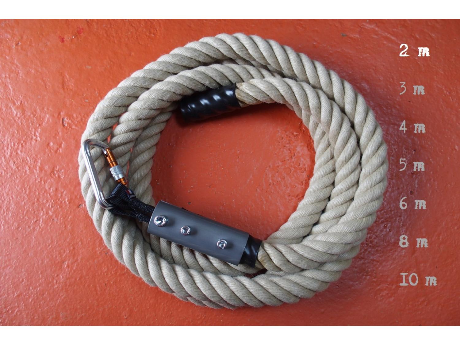 Corde à grimper de 2 m à 10 m en polypropylène par LEVEL addict Corde à grimper de 2 m à 10 m en polypropylène par LEVEL addict