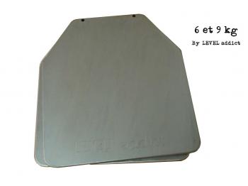 Plaques d'acier pour gilet lesté en 6 kg ou en 9 kg
