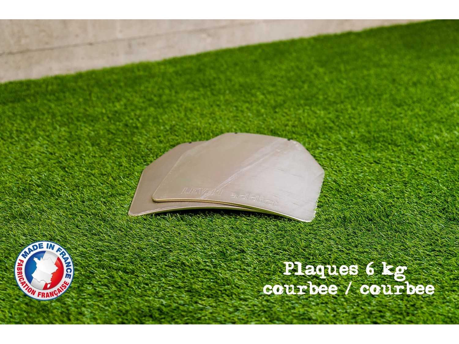 Plaques d'acier pour gilet lesté courbée / courbée pour 6 kg - LEVEL addict Plaques d'acier pour gilet lesté courbée / courbée pour 6 kg - LEVEL addict