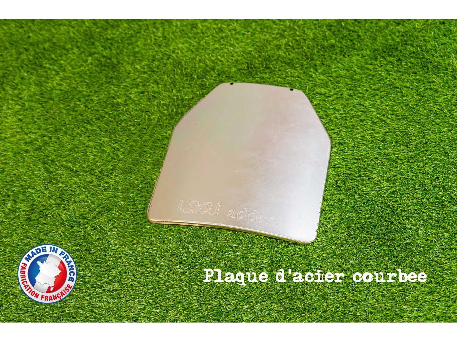Plaque d'acier courbée seule de 3 ou 4,5 kg - pour gilet lesté - LEVEL addict Plaque d'acier courbée seule de 3 ou 4,5 kg - pour gilet lesté - LEVEL addict