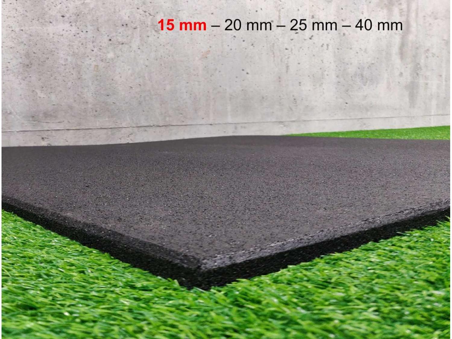 Dalle en caoutchouc de 15 mm en 1 m x 1 m - LEVEL addict Dalle en caoutchouc de 15 mm en 1 m x 1 m - LEVEL addict