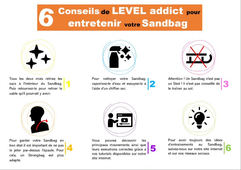 notice d'entretien du Sandbag Level Addict